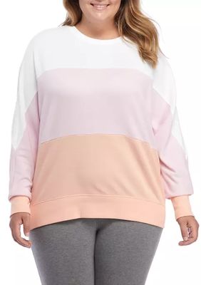 Plus Size Long Dolman Sleeve Sweatshirt