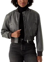 Women's Zip Up Bomber Jacket