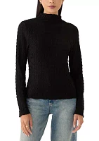 Women's Long Sleeve Mock Neck Novelty Sweater