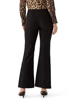 Women's High Waisted Flare Leg Pants with Front Pocket