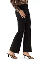 Women's High Waisted Flare Leg Pants with Front Pocket