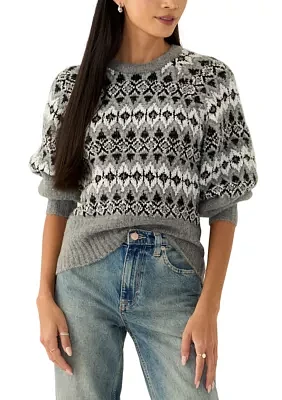 Women's Puff Sleeve Tapered Sweater