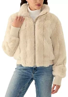 Women's 2 Way Zip Front Faux Fur Jacket