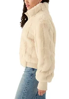 Women's 2 Way Zip Front Faux Fur Jacket