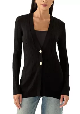 Women's Knit V-Neck Button Front Cardigan