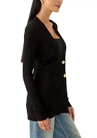 Women's Knit V-Neck Button Front Cardigan