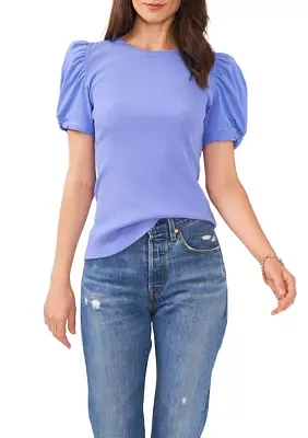 Women's Short Puff Sleeve Top