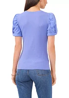 Women's Short Puff Sleeve Top