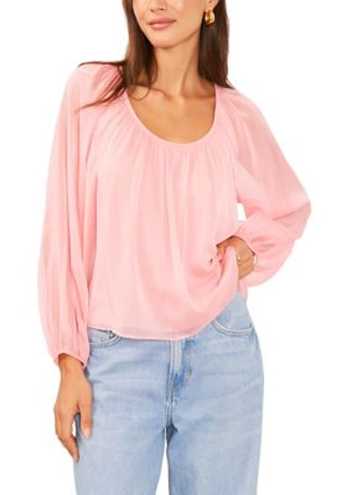 Women's Blouson Sleeve Blouse