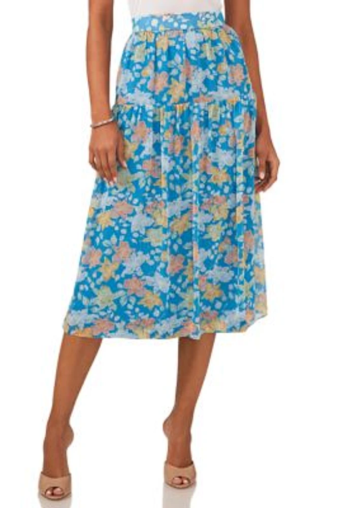 Women's Midi Skirt with Yoke Seam