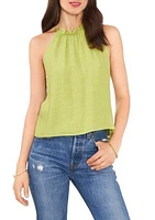 Women's Ruched Halter Neck Top with Elastic Waist