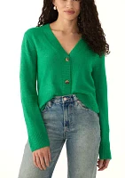 Women's Cropped V-Neck Cardigan