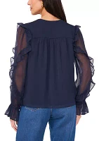 Women's Ruffle Sleeve Blouse