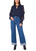 Women's Ruffle Sleeve Blouse