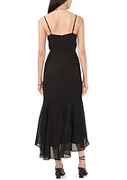 Women's V-Neck Hi-Low Ruffle Maxi Dress