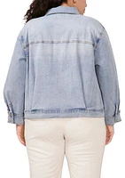 Plus Cropped Denim Jacket