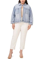 Plus Cropped Denim Jacket