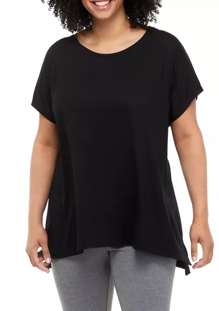 v neck high low t shirt