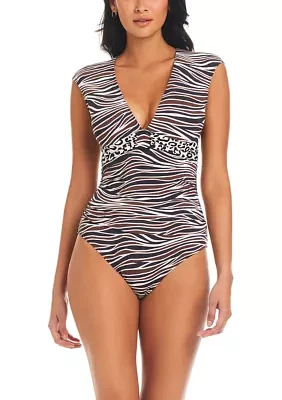 Animal Instinct Cap Sleeve Mio Swimsuit