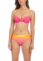 Beat The Heat Twist Front Underwire Bra Swim Top