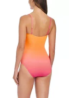 Beat The Heat Shirred Underwire Bandeau Swim Top