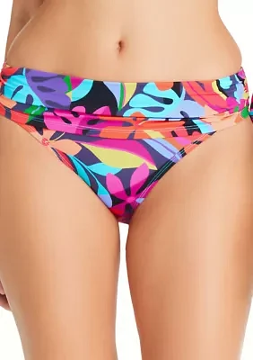 Bold Rush Shirred Hipster Swim Bottoms