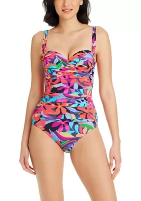 Bold Rush Shirred Underwire Mio Swimsuit