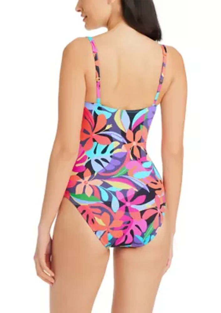 Bold Rush Shirred Underwire Mio Swimsuit