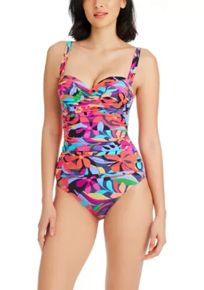 Bold Rush Shirred Underwire Mio Swimsuit