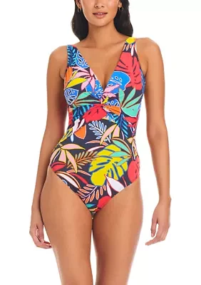 Color Field Draped Mio Swimsuit