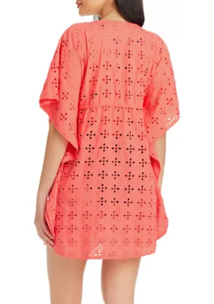 Eyes Wide Open Cotton Caftan Swim Cover Up