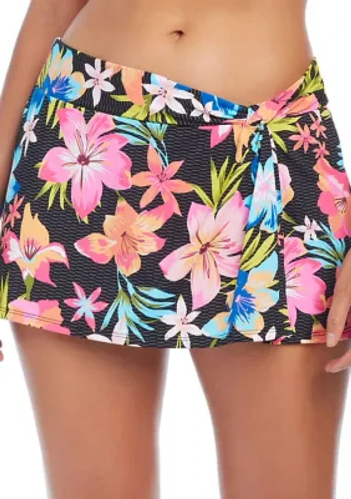 Sweet Escape Draped Swim Skirt