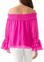 Petite Off the Shoulder Blouse