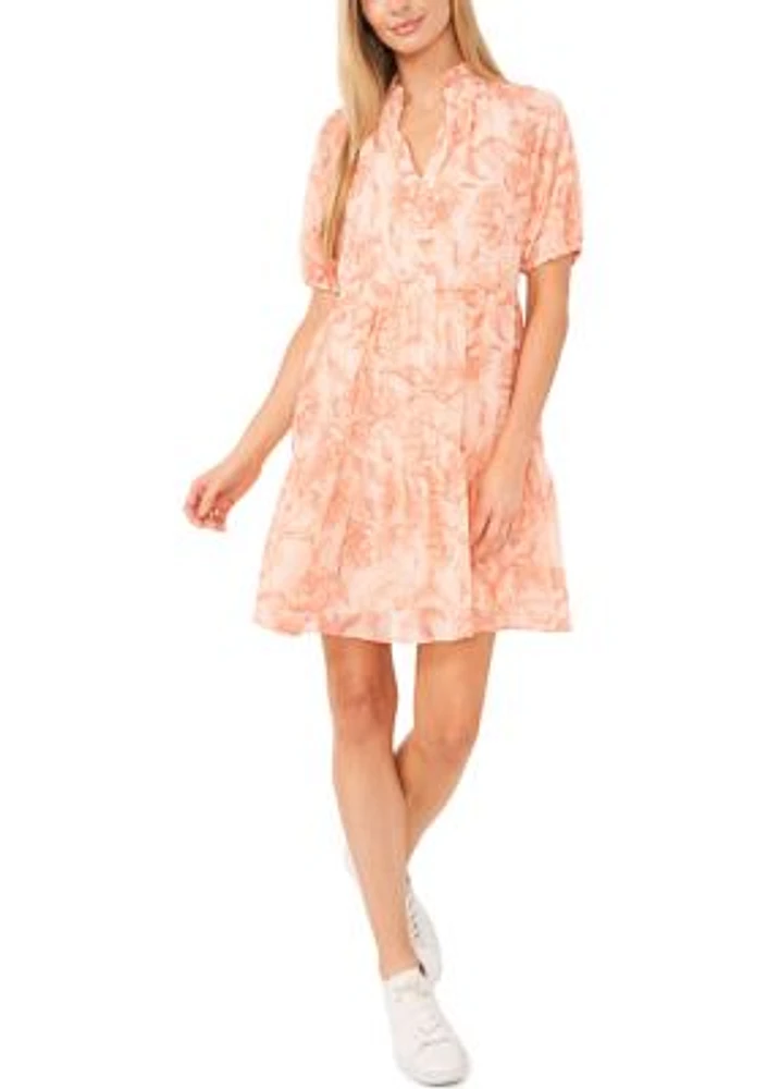 Wopmen's Floral Printed Tiered Dress