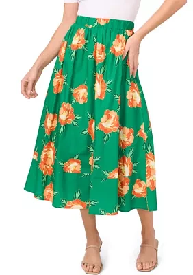 Women's A-Line Bold Floral Skirt