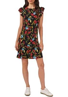 Women's Garden Floral Printed Dress