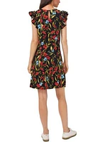 Women's Garden Floral Printed Dress