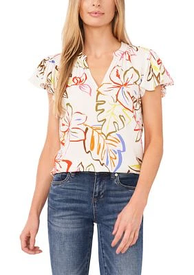 Women's Floral Challis Blouse