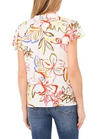 Women's Floral Challis Blouse