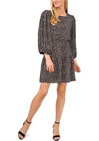 Women's Ruffled Leopard Printed Dress