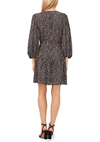 Women's Ruffled Leopard Printed Dress