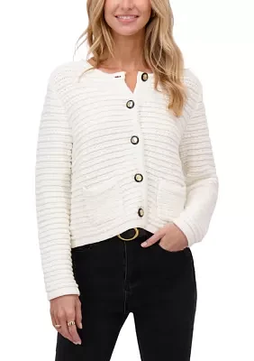 Women's Solid Button Front Lady Jacket