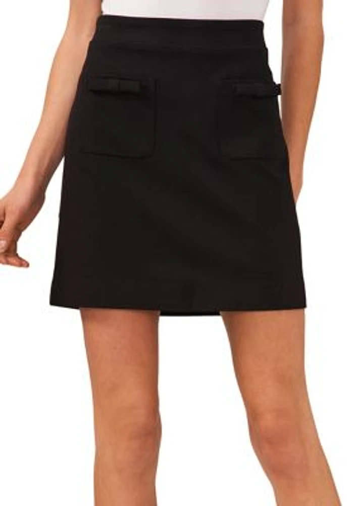 Women's Bow Pocket Short Skirt