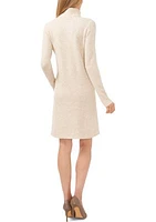 Women's Long Sleeve Turtleneck Sweater Dress