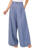 Women's Wide Leg Chambray Dobby Pants