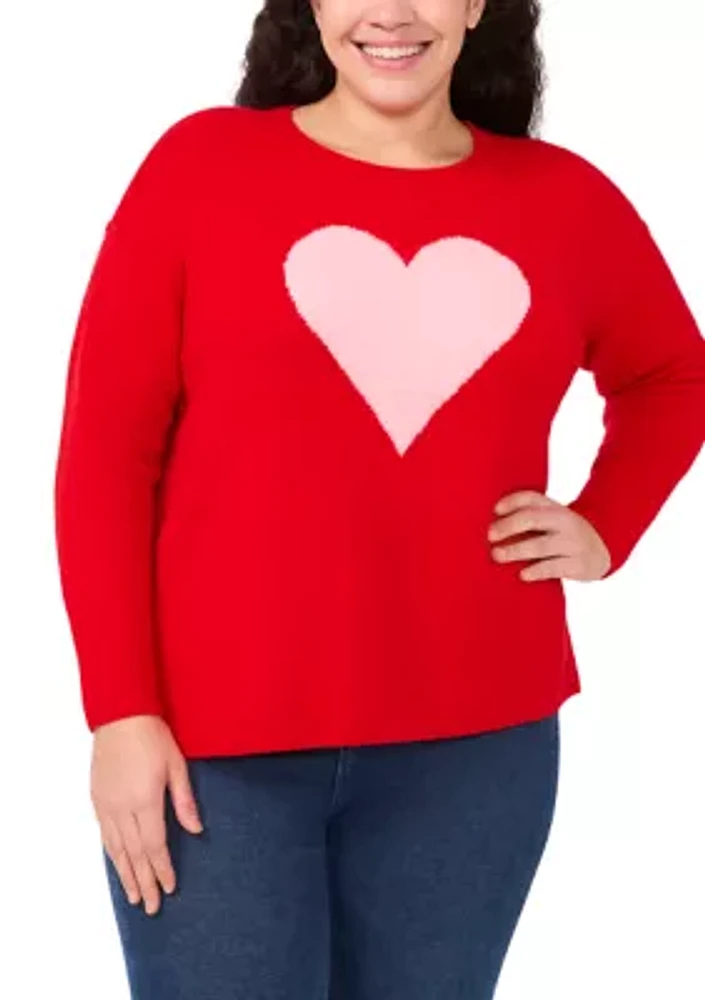 Plus Giant Heart Sweater