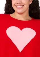 Plus Giant Heart Sweater