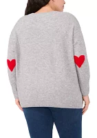 Plus Heart Elbow Sweater