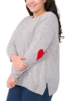 Plus Heart Elbow Sweater