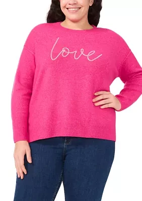 Plus Love Beaded Sweater